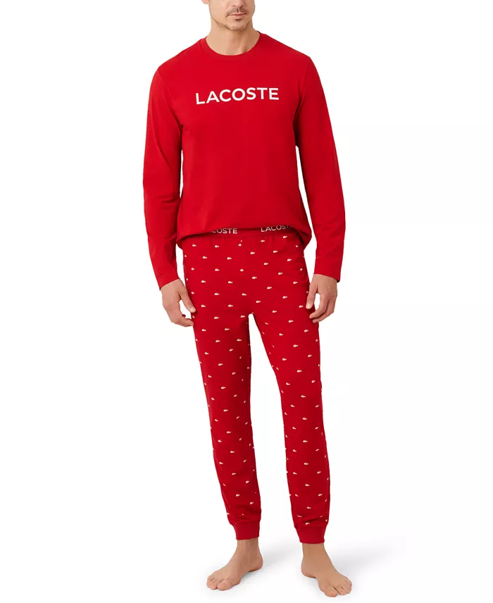Men's 2-Piece Jersey Top and Pant Pajama Set - thumbnail 5