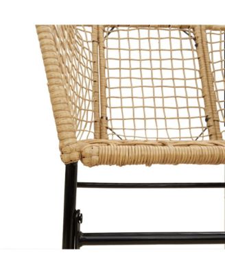 Garden Chair Brown PE rattan, powder-coated steel Standard