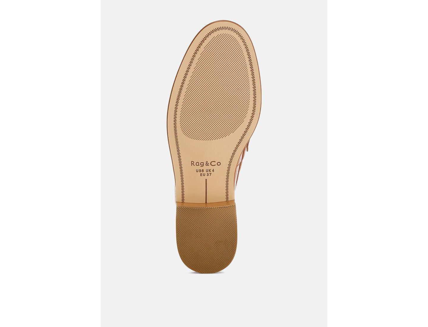 Женские туфли Rag & Co Oglavia Studs Embellished Leather, цвет: Бежевый / Хаки — фото 3