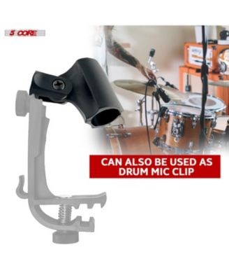 Microphone Clip Holder 2 Pieces with Screw Adapters 5/8 to 3/8 Inch