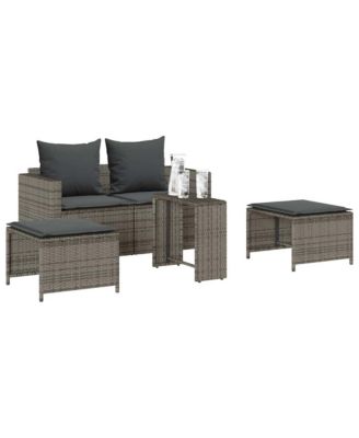 Garden Sofa Set Grey, Dark Grey