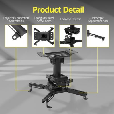 TK700 4K Ultra HD HDR DLP Gaming Projector, Bundle with HandA Ceiling Mount