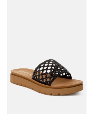 Womens Sayura Woven Slip-On Sandals