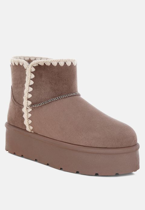 Женские ботинки London Rag Rochas Leopard Print Snow Boots, цвет: Бежевый / Хаки