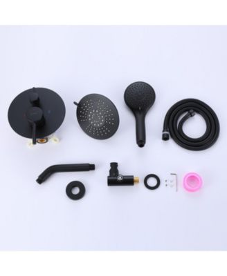 Single-Handle 2-Spray Round High Pressure with Valve Shower Faucet