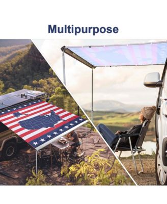 7.7x8.2 Ft Carside Awning Replacement Fabric with Side Wall Roof Rack Overland