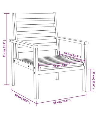 Sofa Chair Natural Wood Solid Acacia Wood Standard Durable