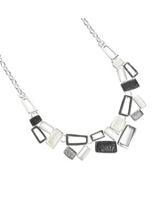 Dented Geometrical Statement Necklace