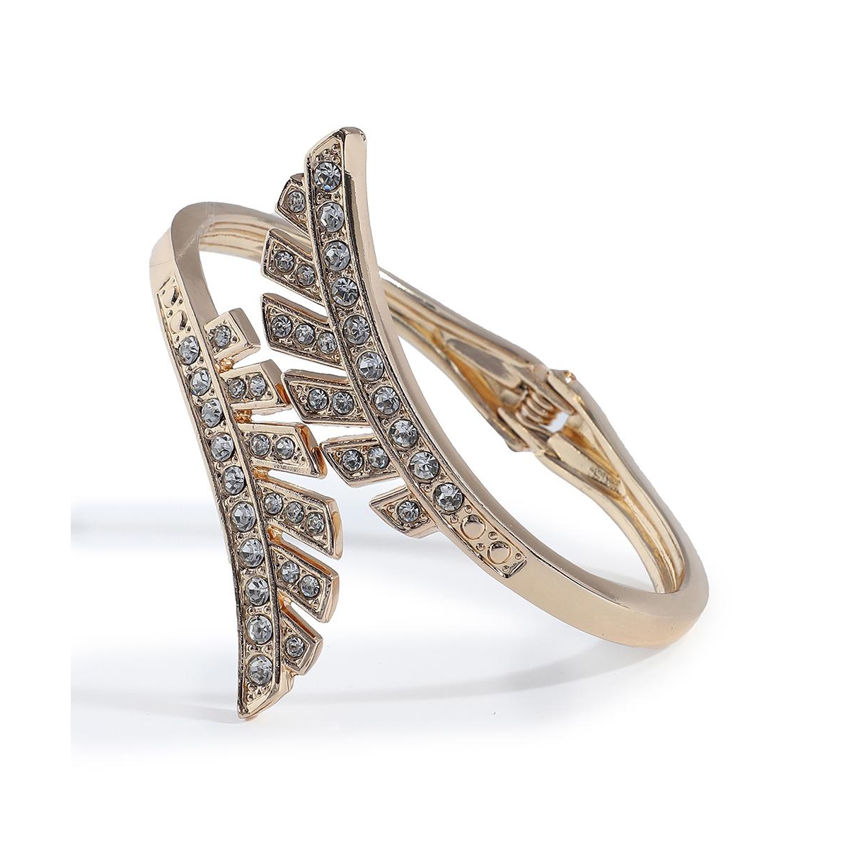 Sohi Women's Gold Leaf Wrap Bracelet In Gold