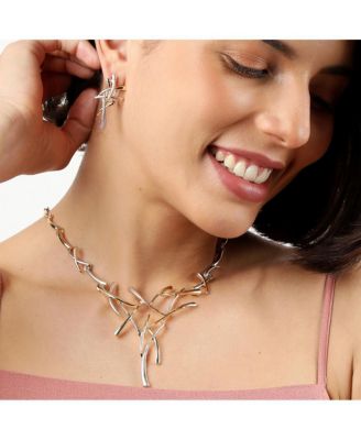 Gold-Plated Stones Jewellery Set