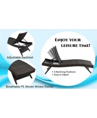 - Waterproof 2-Person Outdoor Chaise Lounge Set