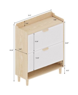 Nordic Shoe Storage Cabinet 2 - White