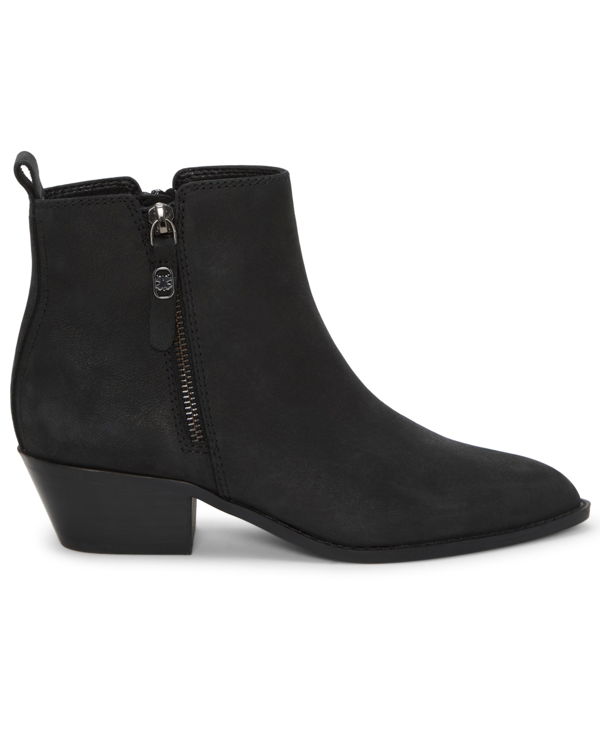 Lucky Brand Women's Ailein Pointed Toe Zipper Ankle Booties In Black