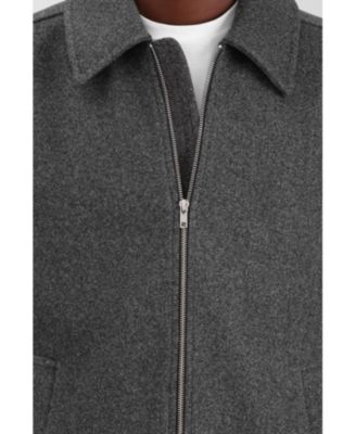 Men's Faux Wool Zip-Front Jacket