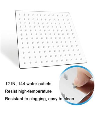 High Pressure Square Rain Shower Head with Waterfall Full Body Coverage