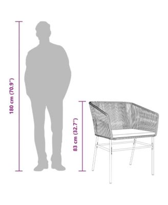 Garden Chair Black PE rattan Standard UV-resistant materials