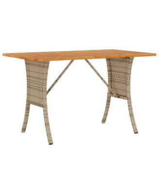 Garden Sofa Beige PE rattan 3-Seater Removable Covers