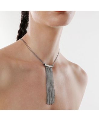 Women's The Hanging Chain Bar Lariat Necklace
