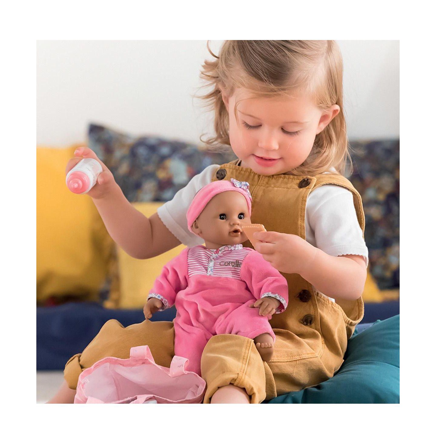 Детские куклы Corolle Mon Premier Poupon 12" Doll Feeding and Diapering Accessory Set, 11-Piece, Ages 18 Months+, цвет: Розовый — фото 5