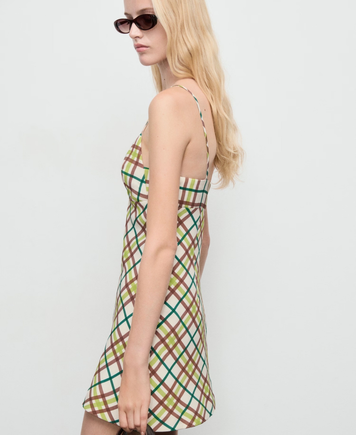 Mango Women's Check Short Dress