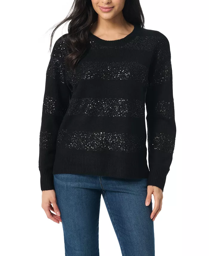 Women's Juliette Striped Sequin Long Sleeves Sweater - thumbnail 7