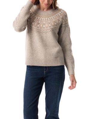 Gloria Vanderbilt - Women's Juna Fair Isle Long Sleeves Sweater