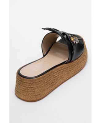 Shara Braided Bow & Bee Buckle Platform Sandal (Women)