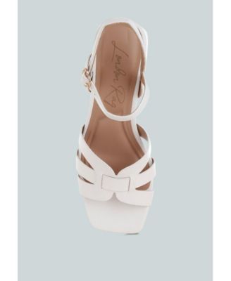 Womens ELISKA Strappy Square Toe Block Heels