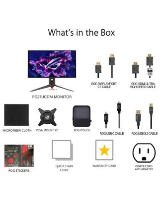 ROG Swift OLED PG27UCDM 26.5" 16:9 4K Ultra HD 240Hz QD-OLED HDR Gaming Monitor, Black