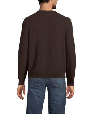 Men's Long Sleeve Washable Merino Wool V Neck Sweater