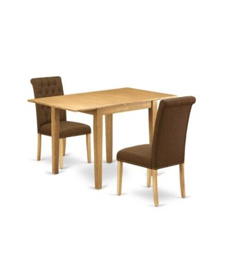Dining Room Set Oak, NDBR3-OAK-18
