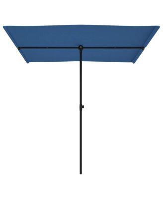 Garden Parasol Azure Blue Aluminium, Polyester 6.6 x 4.9 feet