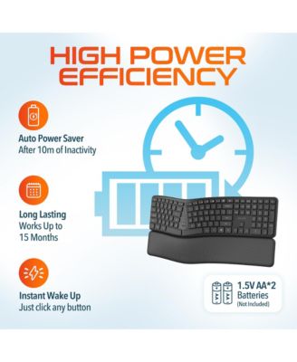 KB250 Ergonomic Wireless Keyboard with Wrist Rest Pad (DKBE250-WB)