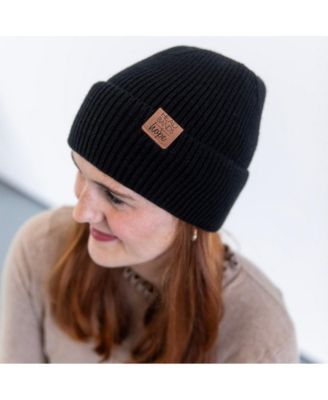 Unisex Ribbed Beanie - Black