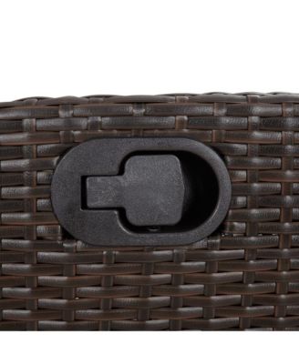 Reclining Garden Chair Brown PE rattan Medium