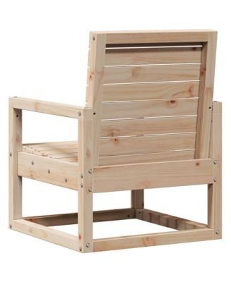Garden Chair Natural Pine Solid Pine Wood Medium Durable