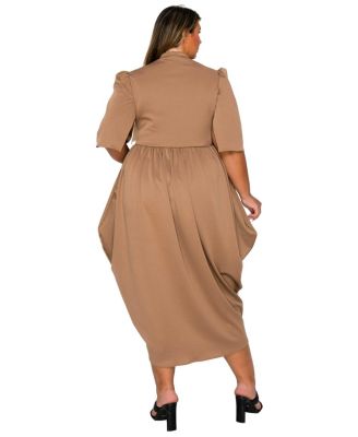 Plus Size Aesira Tulip Hem Pocket Dress