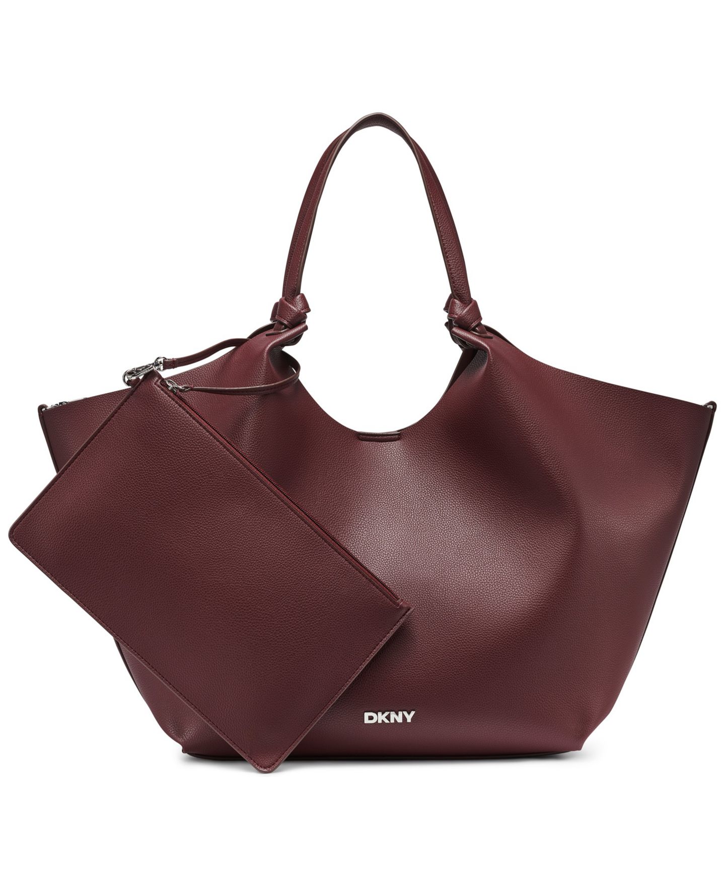 Женская сумка DKNY Paula Commuter Large Tote, цвет: Винный — фото 1