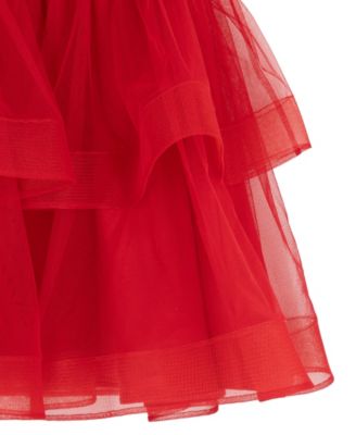 Girls' 7-16 Mesh Tiered Skirt Dress