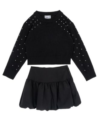 Girls' 7-12 Sweater and Skort, 2-Piece Set
