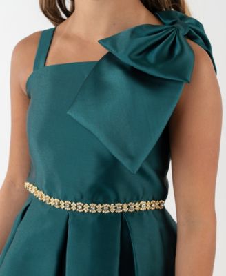 Girls' 7-16 Mikado One-Shoulder Hi-Low Dress