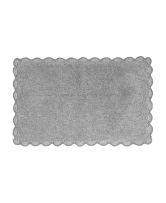Heathered Crochet Border Cotton Bath Rug, 20" x 32"
