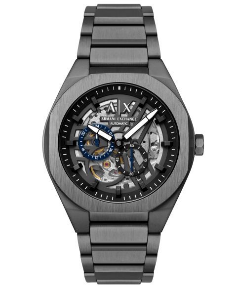 Мужские часы A|X Armani Exchange Sync Automatic Gunmetal Stainless Steel, 44mm