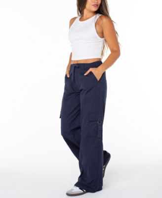 Juniors' Drawstring Cargo Utility Pants