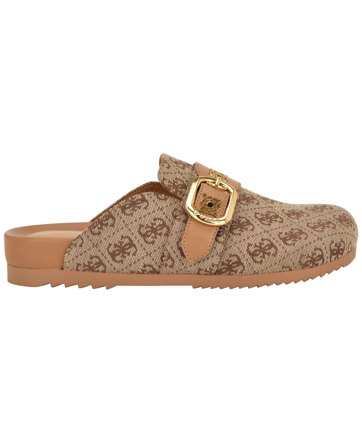 Guess Womens Galavanta Buckle Slip-on Flat Clogs In Multi