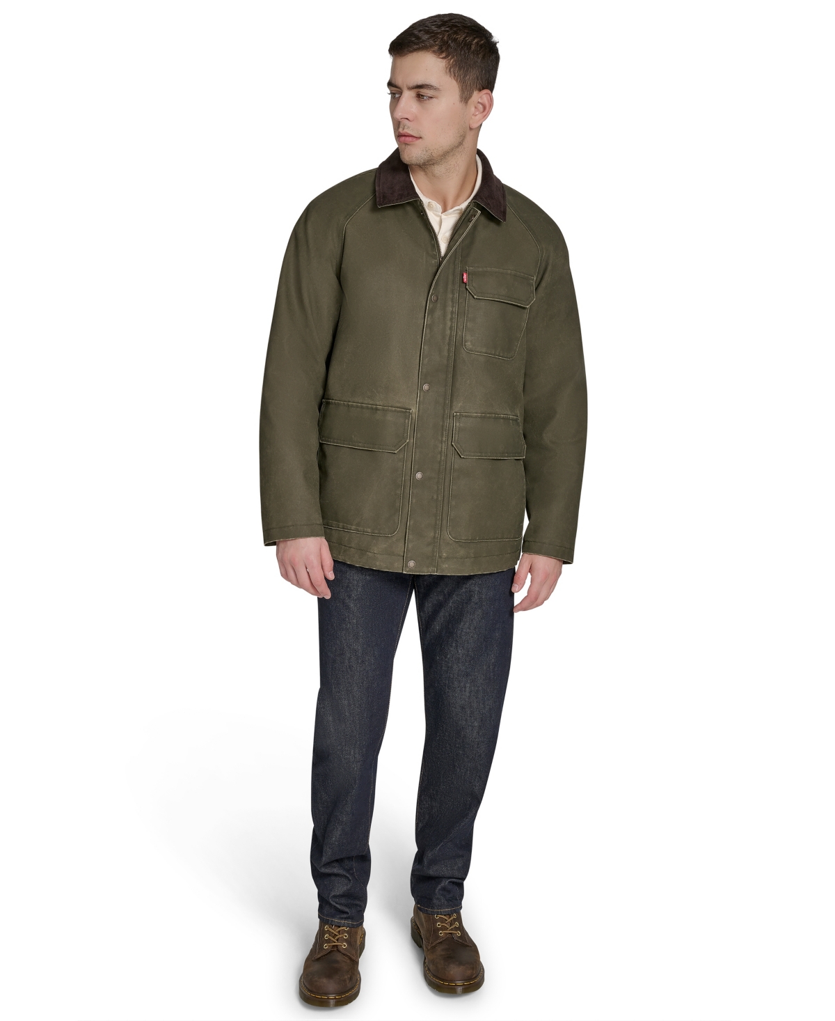 Levi's Men's Corduroy Collar Barn Jacket In Green