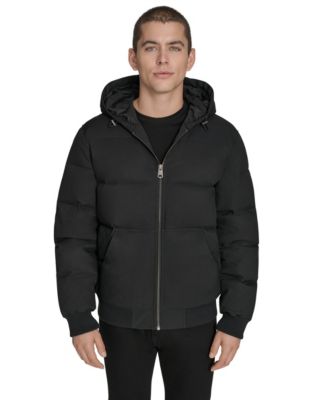 Men's Quilted Bomber with Hood Jacket