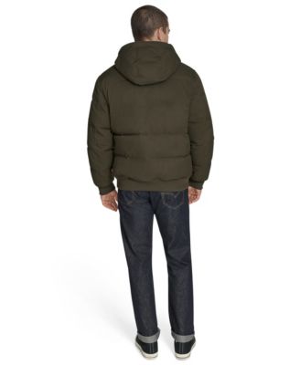 Men's Quilted Bomber with Hood Jacket