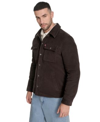 Men's Corduroy Plaid Lining Shirt Jacket