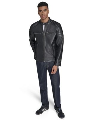 Men's Leather Racer Jacket